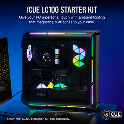 Corsair iCUE LC100 Mini Triangle Case Accent RGB Lighting Panels (9X Tile Starter Kit)